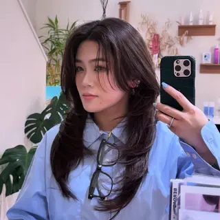 セミロング 福井 珠乃のヘアスタイル