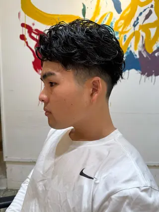 パーマ メンズ 菊地 隆斗のヘアスタイル