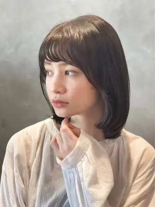 ショート カラー 髪質改善/ブリーチ なし🤎柔ベージュのヘアスタイル