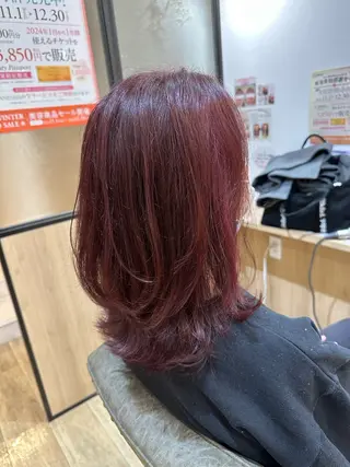 セミロング カラー 木村 魁成のヘアスタイル