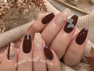 ネイル shineジェル& チップ長さだしのネイルデザイン