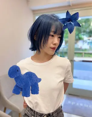 ミディアム カラー 岡山ハイトーン・ ルーツカラー/こもものヘアスタイル
