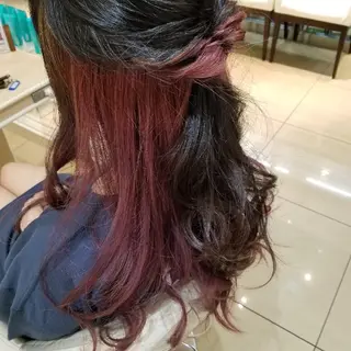 ロング カラー 山内 佐江子のヘアスタイル