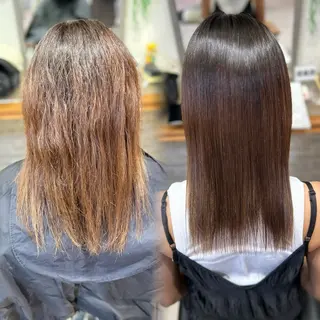 セミロング 🩶【巻ける縮毛 矯正】🩶蘭のヘアスタイル
