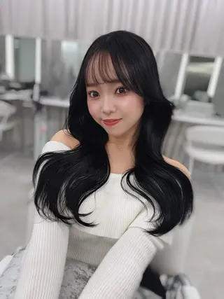 ロング カラー 🍑韓国風レイヤー 🍑莉子のヘアスタイル