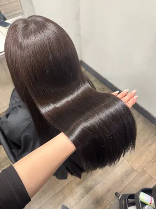 セミロング カラー Rena/韓国 /ワンホンヘアのヘアスタイル