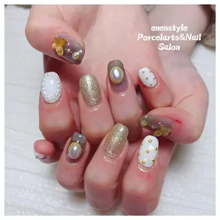 ミディアム ネイル 🐾enen style 🐾のネイルデザイン