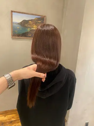 セミロング 新宿/顔周りカット +レイヤー＝しずく♩のヘアスタイル