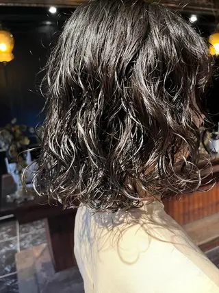 ミディアム パーマ 🫧透明感カラー🫧 SHINSEIのヘアスタイル