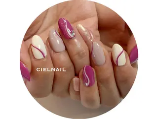 ロング cielnail 祇園のネイルデザイン