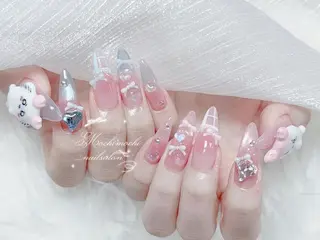 ネイル MochiMochi 🎀新宿/長さ出しのネイルデザイン