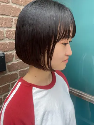 ミディアム カラー パーマ ヘアアレンジ メンズ キッズ ネイル マツエク・マツパ アイブロウ 久木原 ゆりのヘアスタイル