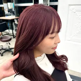 ミディアム カラー ヘアアレンジ レイヤー×ベージュ ×暖色🩷AINAのヘアスタイル