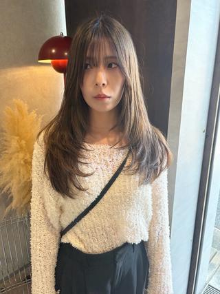 ロング 城慎太郎 大濠/レイヤーカットのヘアスタイル