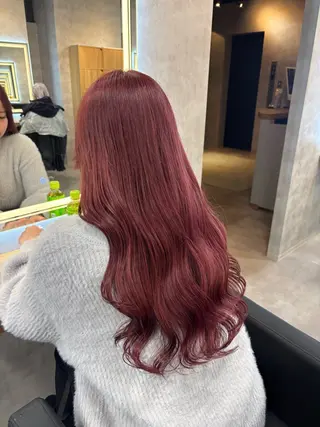 ロング カラー パーマ ヘアアレンジ 透明感ブリーチカラー 🌈TOMOHIROのヘアスタイル