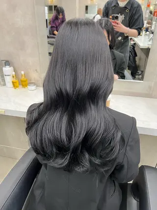 ロング カラー パーマ ヘアアレンジ メンズ 上品＆韓国風 🥀海心🥀のヘアスタイル