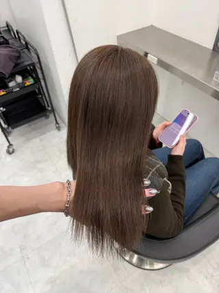 ロング カラー 中韓レイヤー/ ブラウン🤎はやとのヘアスタイル