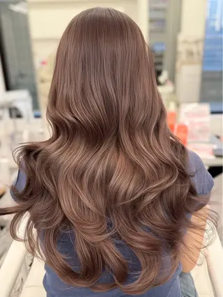 ロング カラー 盛れる顔周り✨韓国 レイヤーkanatoのヘアスタイル