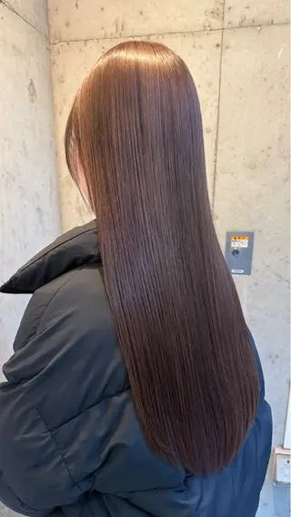 ロング 暖色カラーボブカット 🍇⛄️佐藤愛里のヘアスタイル