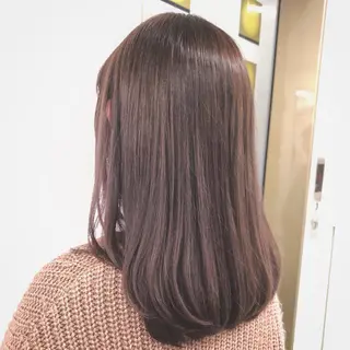 セミロング カラー ✨髪質改善矯正× ブリーチ✨YU-KIのヘアスタイル