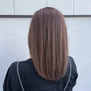 セミロング カラー 飯田 智也のヘアスタイル