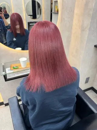 ミディアム カラー ケアブリーチ🌺韓国 レイヤー🪽‪とわのヘアスタイル