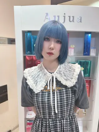 ミディアム カラー 甲斐 司のヘアスタイル