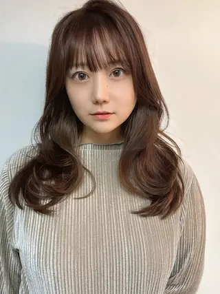 ロング カラー 髪質改善✨艶髪✨ レイヤーカット 田畑のヘアスタイル