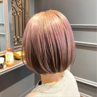 ミディアム カラー ヘアアレンジ 𝑅𝑖𝑛𝑎🌷 レイヤー/ベージュのヘアスタイル