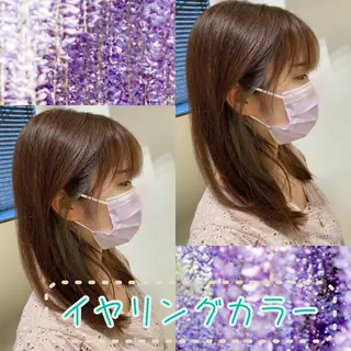 セミロング ✨ニュアンスカラー✨ かつべのヘアスタイル