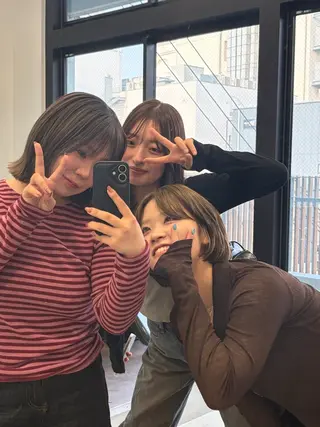 ロング カラー saki｜透明カラー ドライパーマ.パーマのヘアスタイル
