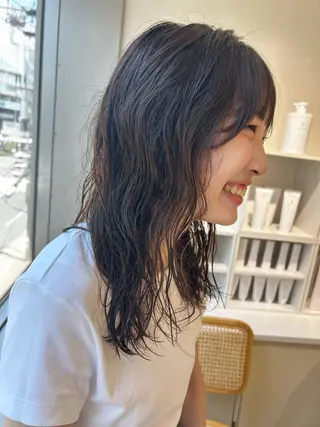 セミロング パーマ 🩰ニシムラヒカリ 半個室salon♡*のヘアスタイル