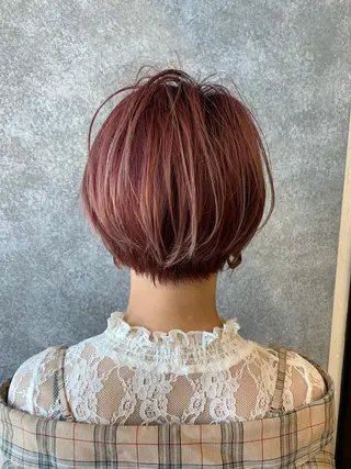ショート カラー SNS撮影用 髪質改善モデル募集のヘアスタイル