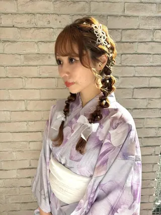 ヘアアレンジ ゆるふわパーマ🌼 アレンジ🌼リョウカのヘアスタイル
