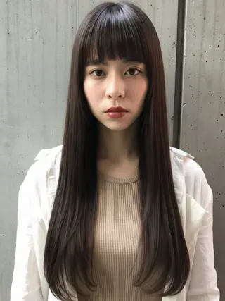 ロング カラー 🉐渋谷・ブリーチ ⭐️縮毛モデル🉐のヘアスタイル