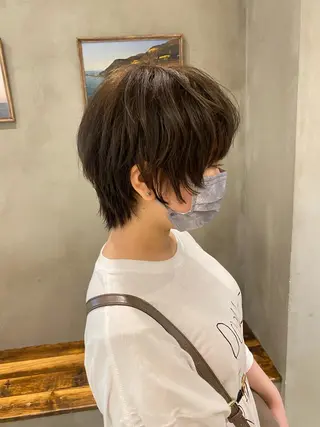 セミロング 新宿/顔周りカット +レイヤー=しずく♩のヘアスタイル