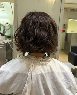 ミディアム パーマ ショートカット/ カラーARAI🫧のヘアスタイル