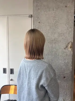 ミディアム 松井ゆら/ 酸性ストレート/暖色のヘアスタイル