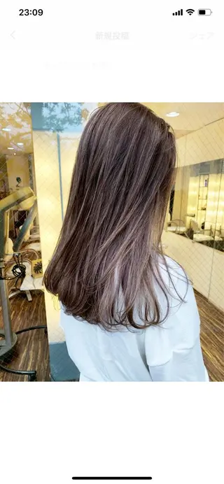 セミロング カラー 髪質改善サロン ARCHE野瀬冬馬のヘアスタイル