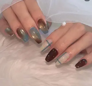 ネイル YumiNail 長さだし&ハンドケアのネイルデザイン