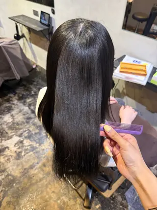 セミロング パーマ 透明感カラー/パーマ 🌀アオノのヘアスタイル