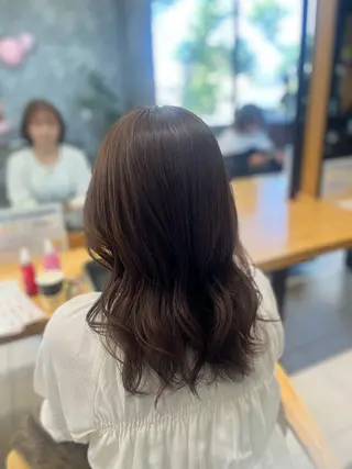 セミロング カラー 🩵さき🤍 可愛いを叶える美容師のヘアスタイル