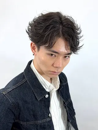 ショート パーマ メンズ フェザーパーマ浦和 スパイキーショートのヘアスタイル