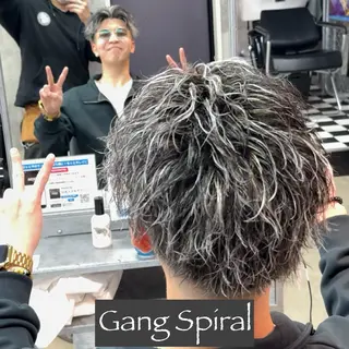 ショート パーマ ヘアアレンジ メンズ MENIN メンズ サロン 望月 涼太のヘアスタイル