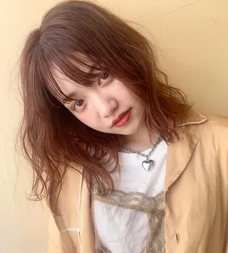 ミディアム カラー ヘアアレンジ 福岡似合わせレイヤー /ウルフ/ハイトーンのヘアスタイル