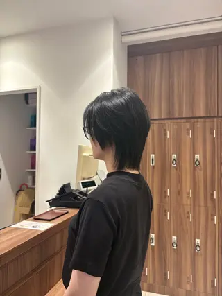 ミディアム パーマ 小村 侑生のヘアスタイル