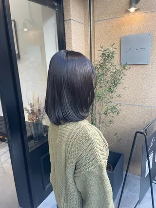 ミディアム カラー 長谷川 黎のヘアスタイル