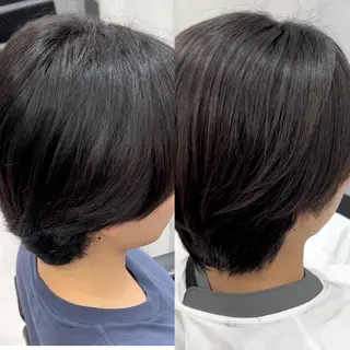 ショート パーマ メンズ 曲がる縮毛矯正 LIBER 岩名のヘアスタイル