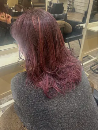 ミディアム カラー ボブ&寒色🎐ᩚ 短髪 COCOROのヘアスタイル