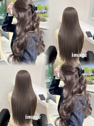 ロング カラー 🤍韓国大人っぽ ベージュMAI🤍のヘアスタイル